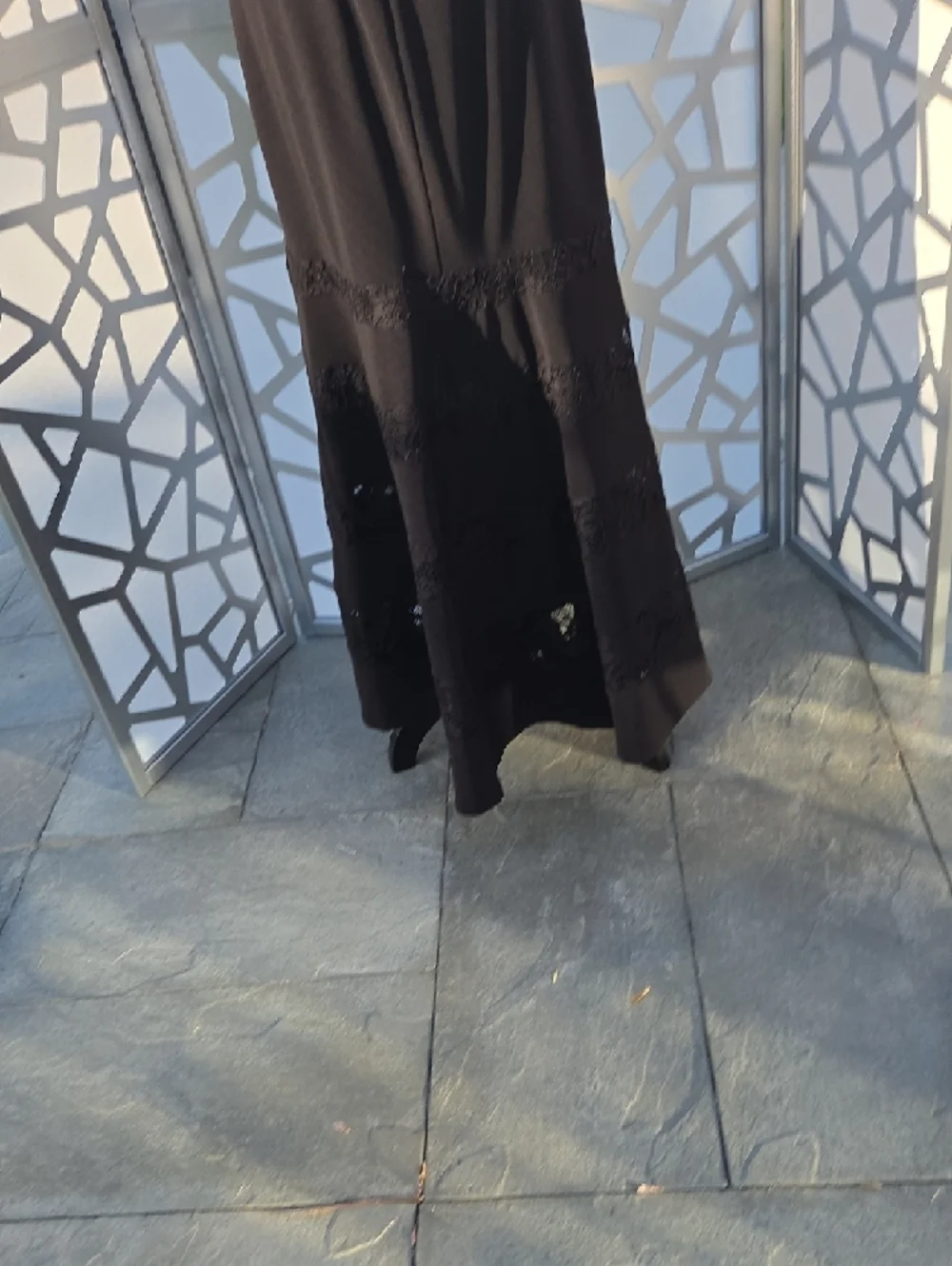 Lauren Ralph Lauren Black Lace-Trim Maxi Dress - Picture 6 of 8